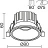 Встраиваемый светитель MAYTONI ROUND DL058-12W3K-B