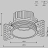 Встраиваемый светильник MAYTONI ROUND DL058-12W3K-TRS-W
